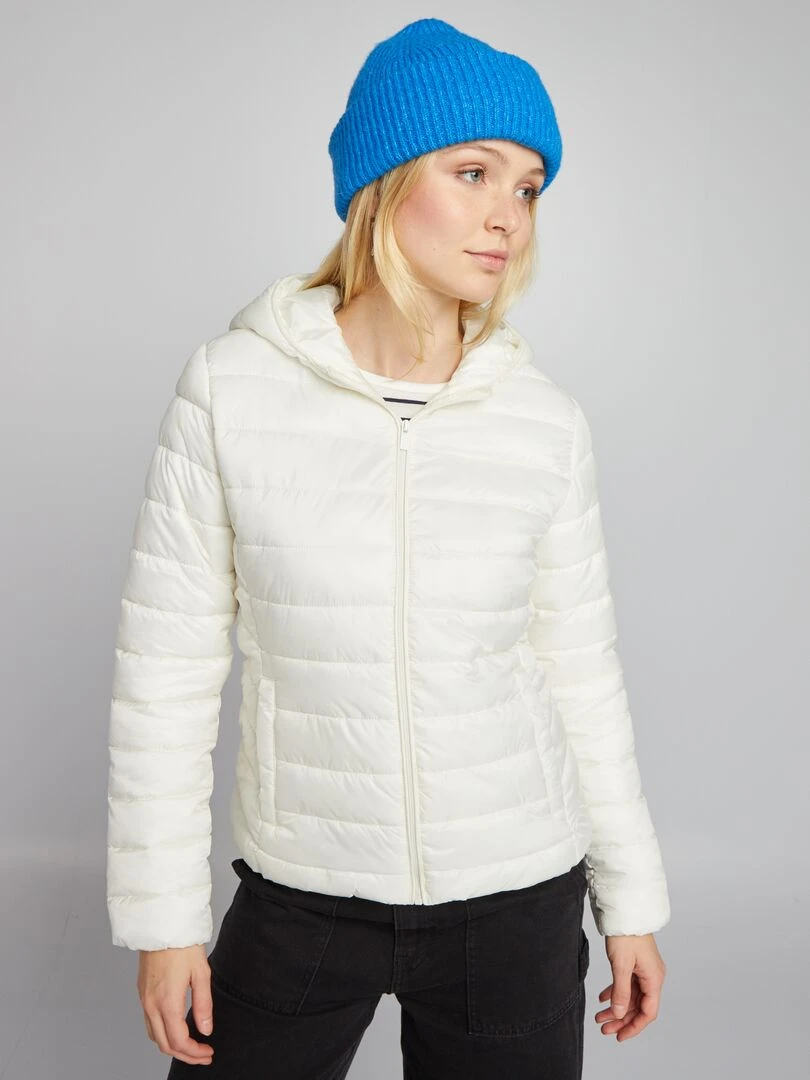 Doudoune matelassée en bouteilles recyclées   blanc