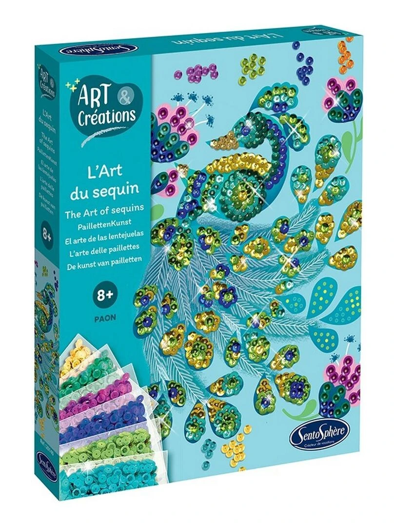 L art du sequin Paon Art et creations N/A