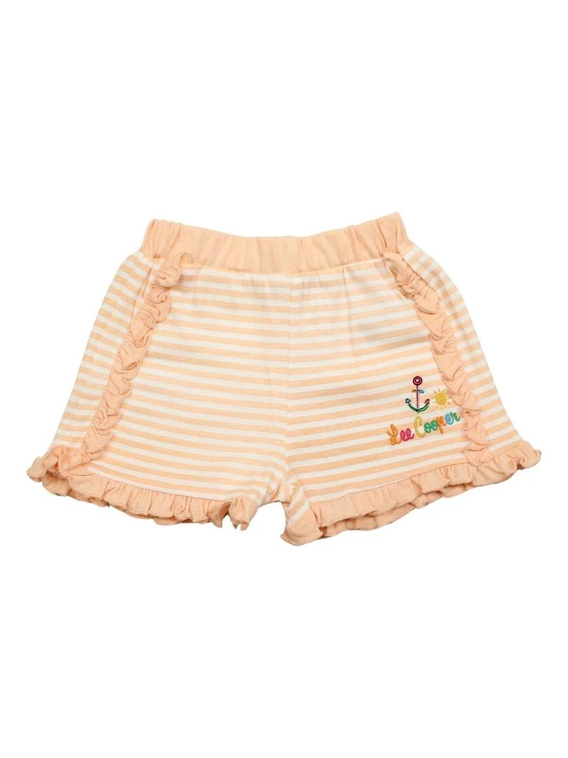 Lee Cooper   Combishort bébé garçon imprimé Lee Cooper en coton   Jaune