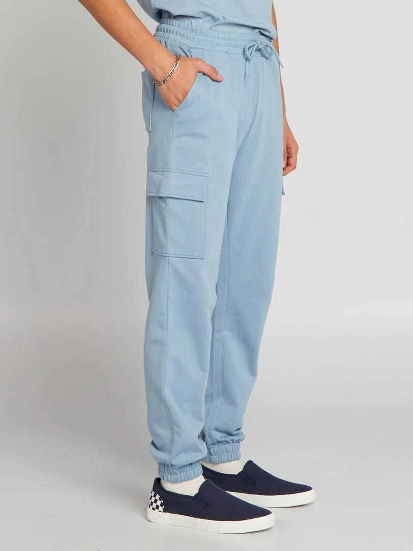 Pantalon de jogging style cargo   Bleu ciel