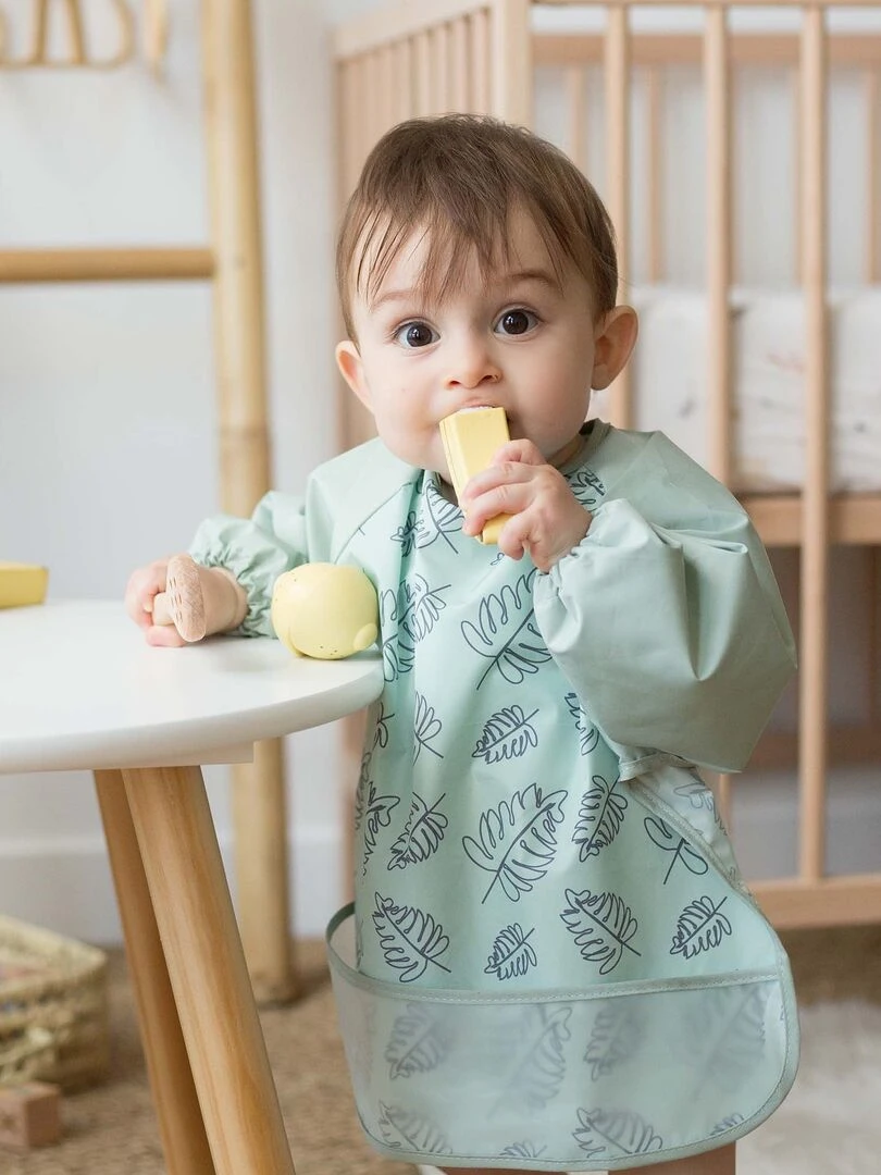 Bavoir tablier bébé Trois Kilos Sept Vert