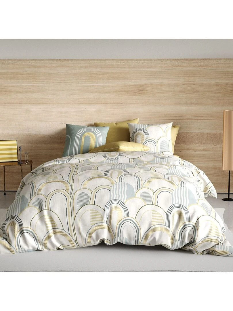 Housse de couette 260x240 Colizé + 2 taies 100% coton 57 fils Blanc
