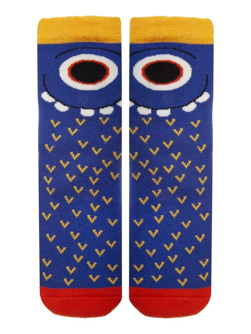 Chaussettes antidérapantes Monstre 27/34 Bleu