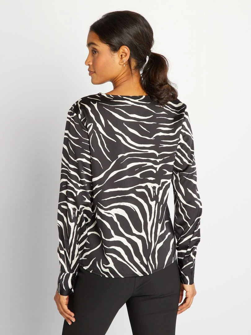 Blouse 'JDY' avec imprimé   Noir/blanc