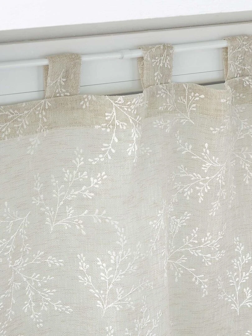 Paire de voilages à passants   Taupe