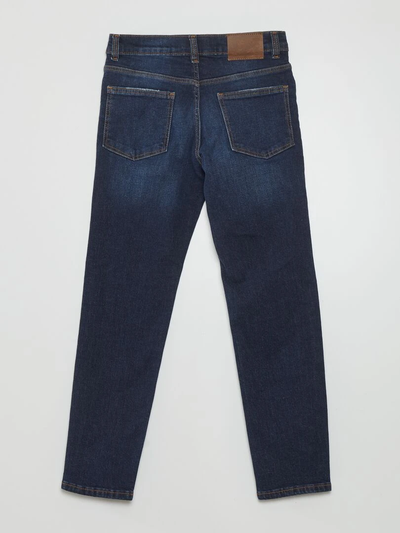 Jean slim taille ajustable Bleu