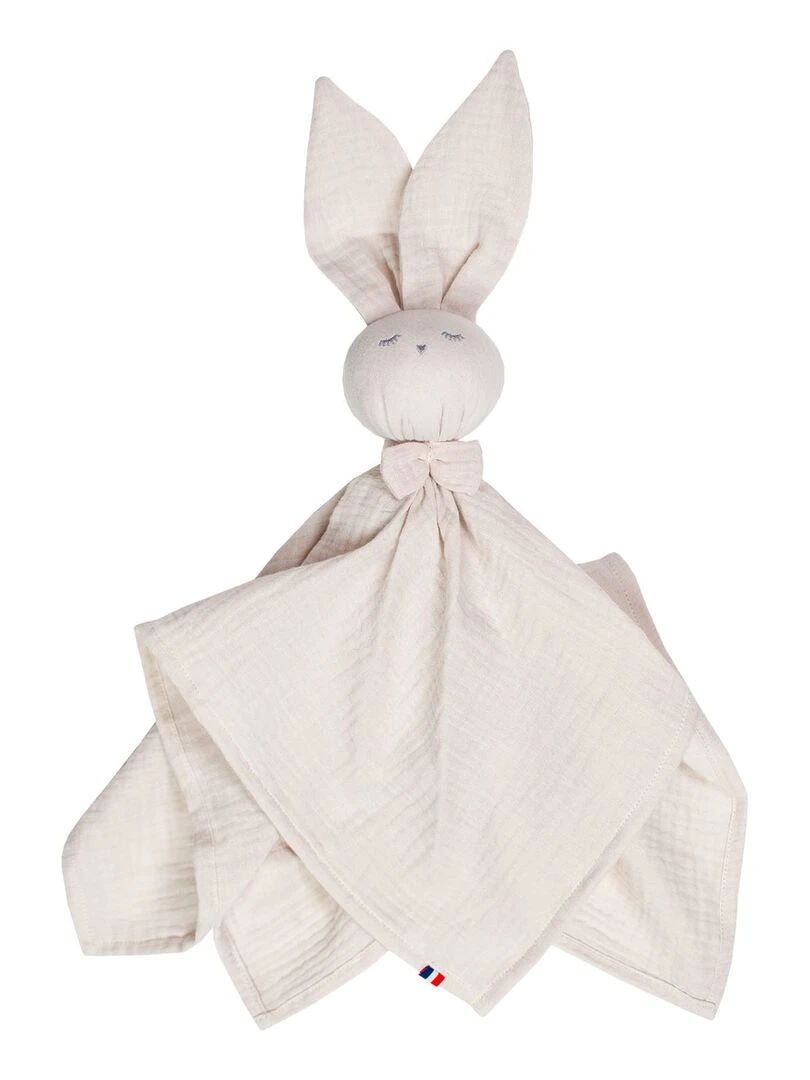 Doudou plat Lapin personnalisable Jeanne Beige