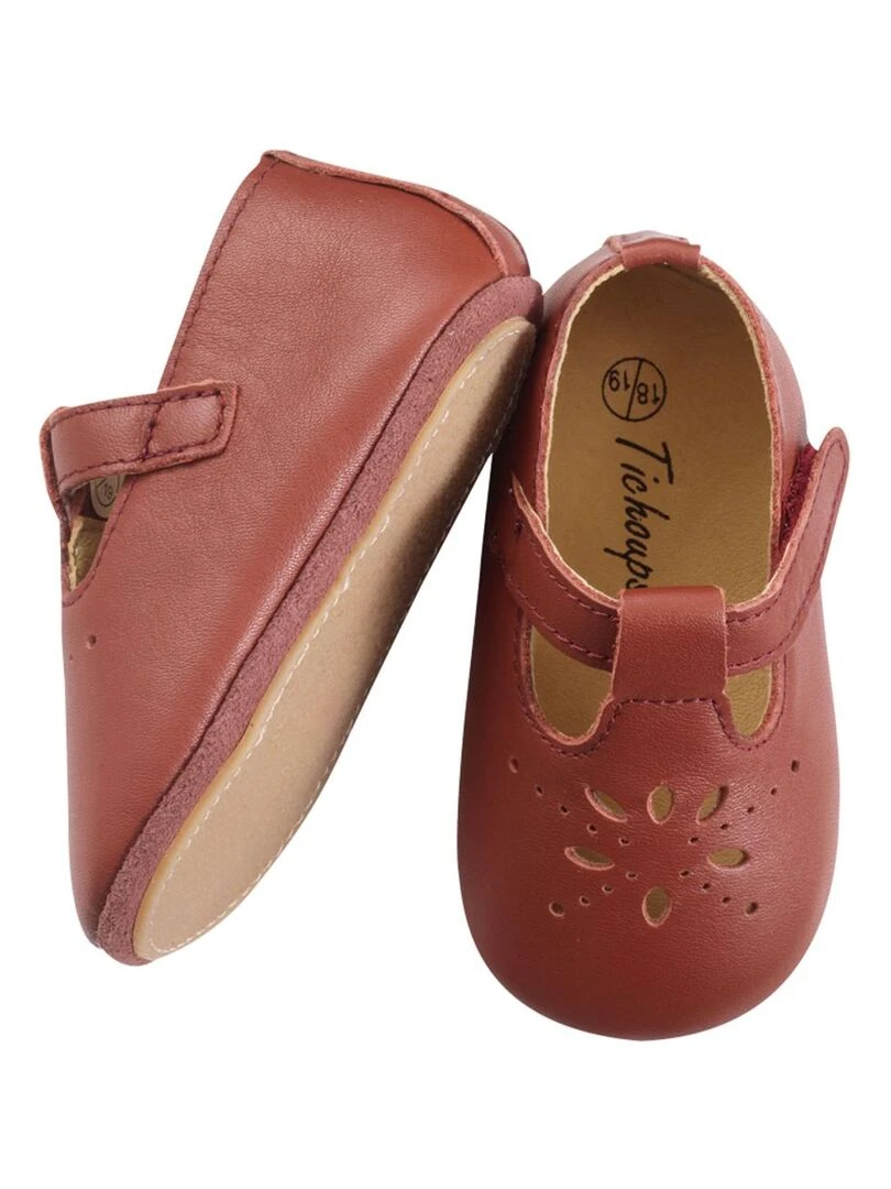 Salomé cuir souple Rouge bordeaux