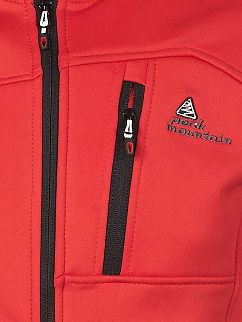 Blouson polar shell homme CAMPUS   PEAK MOUNTAIN   Rouge