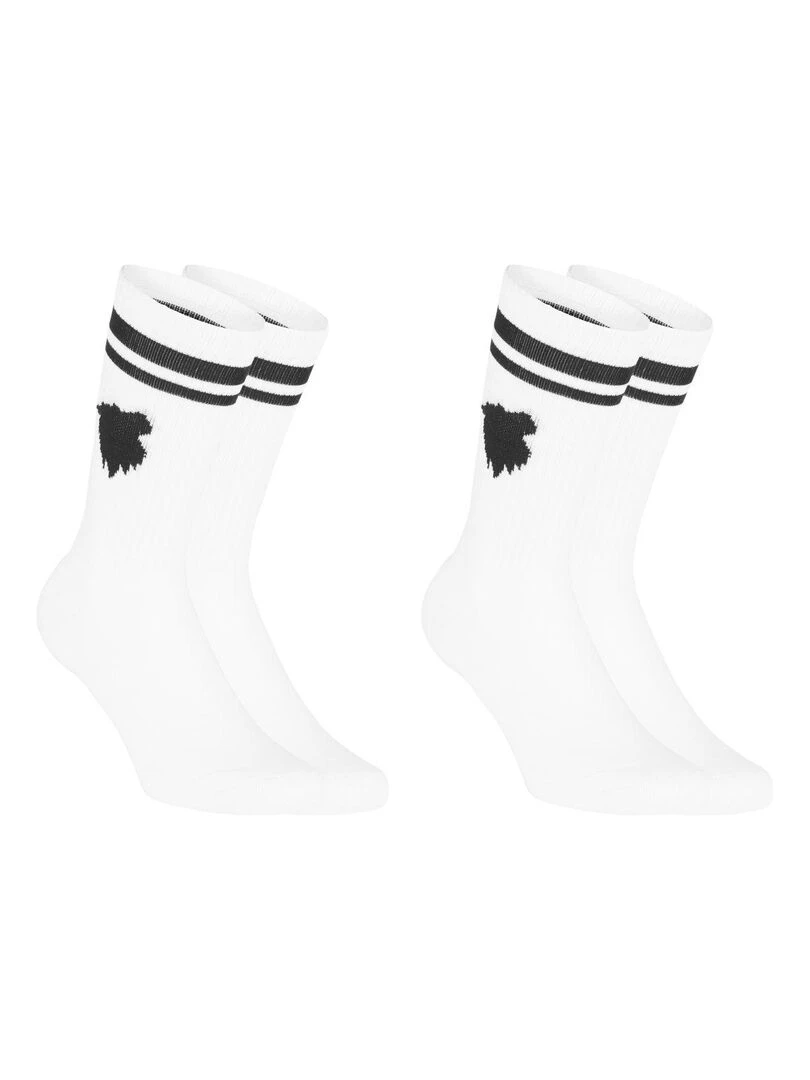 Lot de 2 paires de tennis uni Comme Des Loups Blanc