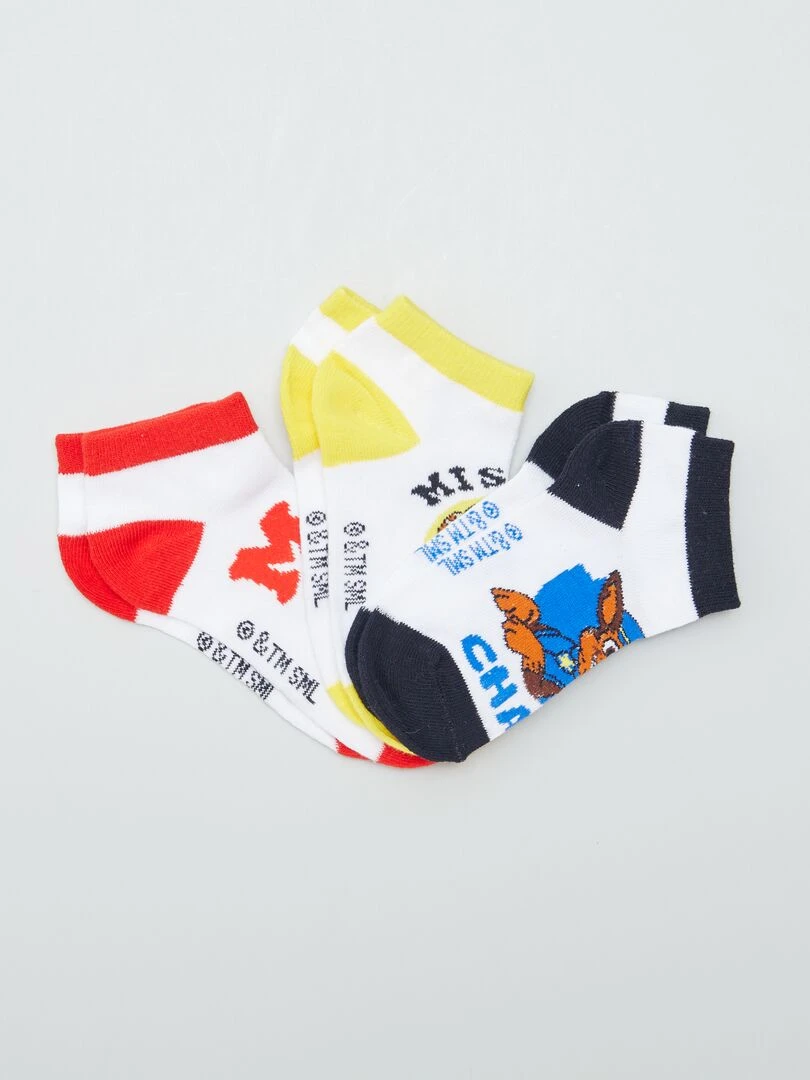 Lot de 3 paires de chaussettes 'Pat Patrouille' Blanc