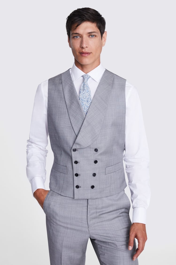 Tailored Fit Sky Morning Waistcoat   Buy Online at Moss