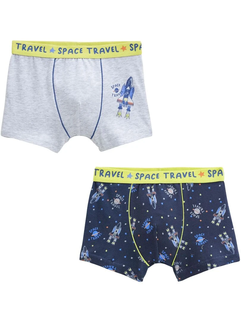 Lot de 2 boxers garçon Tobby Bleu