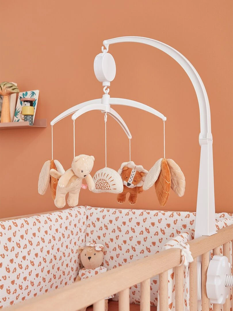 Mobile musical Babou & Kendi en plastique Beige
