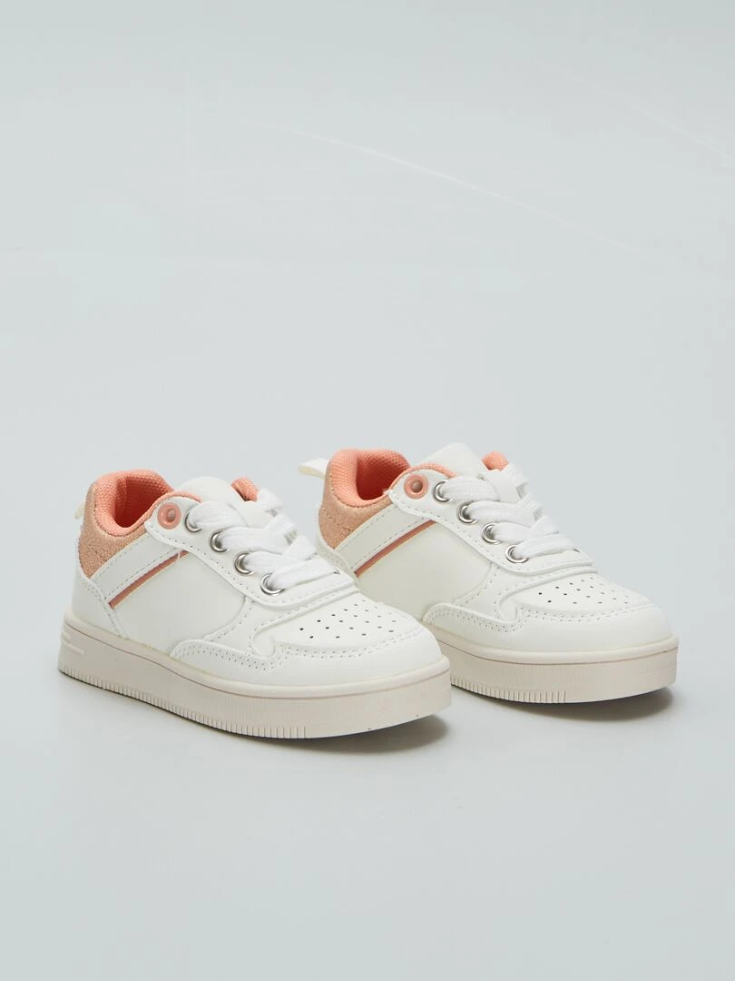 Baskets basses contrastantes Blanc