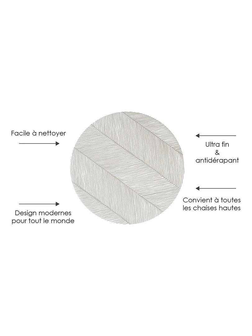 Tapis protège sol rond SAND STONE   Gris foncé
