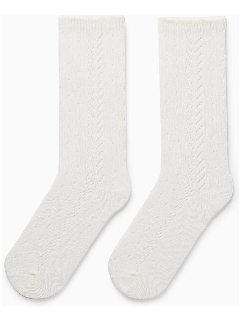 Chaussettes Hautes en Maille pour Fille ATLANTIC COMPANY Beige clair
