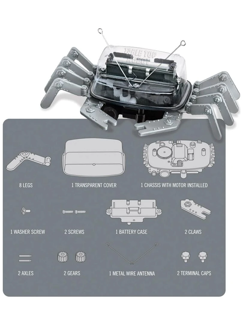 Kit de fabrication Fun Mechanics : Robot pour table N/A