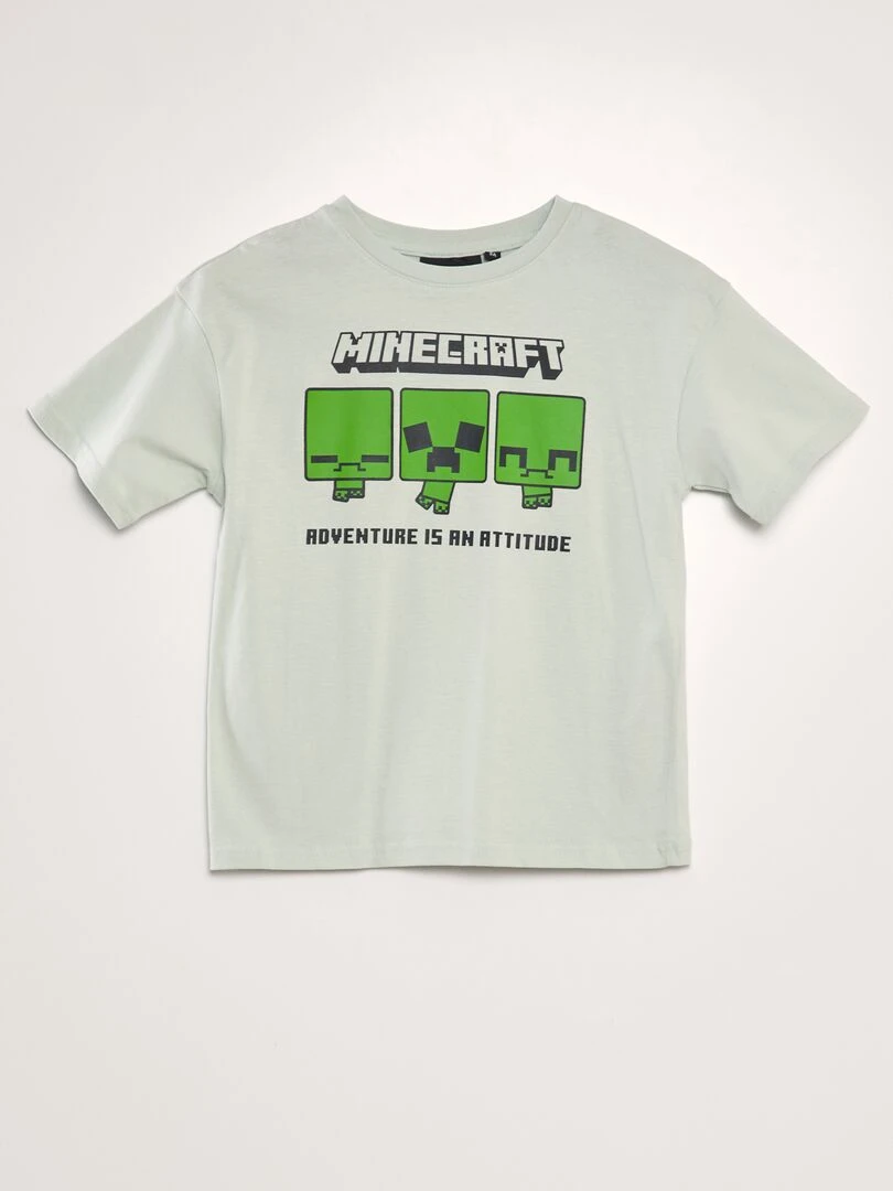 T shirt en coton 'Minecraft' Vert