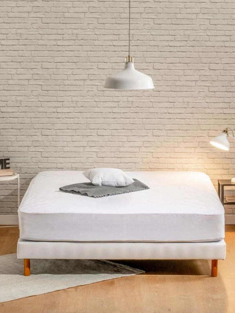 Bleu Câlin Protège matelas Imperméable Antitaches Blanc