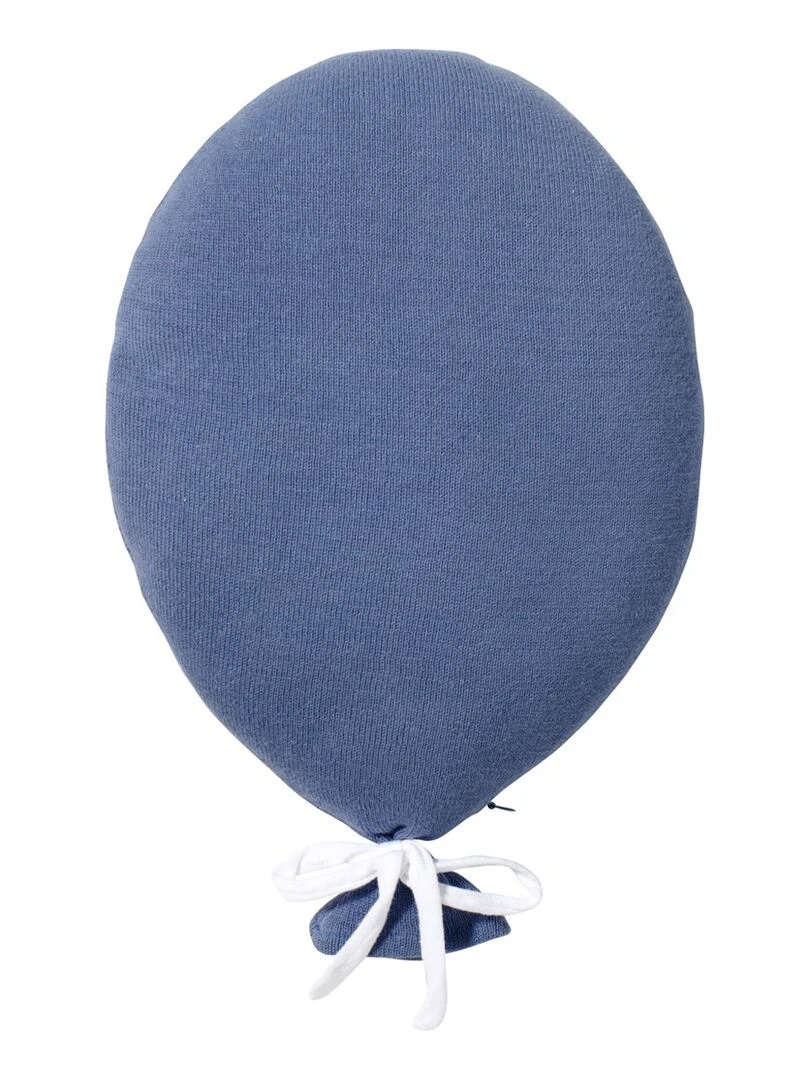 Coussin bébé en coton tricoté ballon Bleu