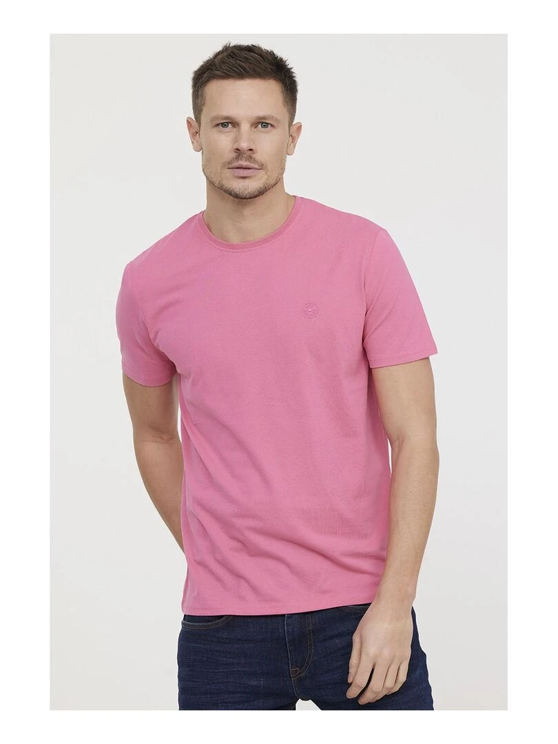 Lee Cooper T shirt manches courtes coton regular AREO Rose