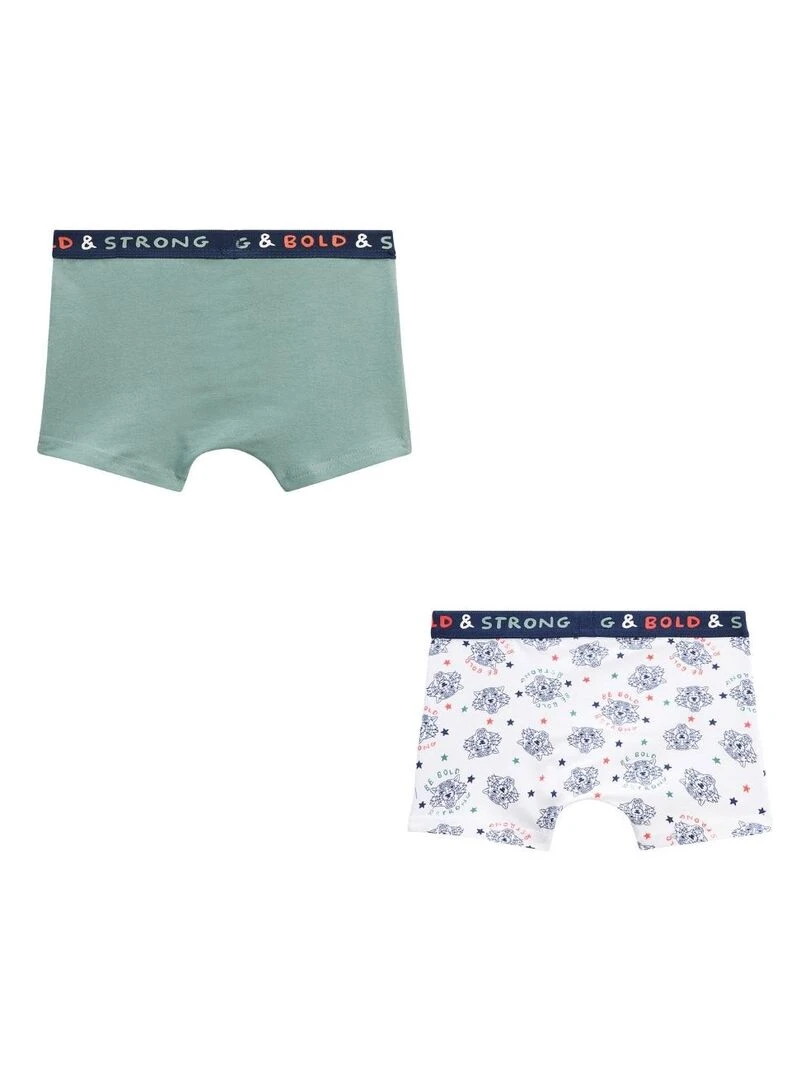 Lot de 2 boxers garçon Touram Kaki