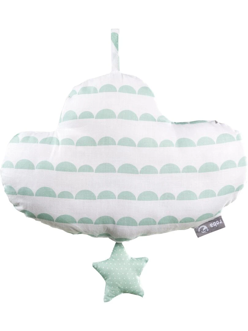 ROBA Boîte à musique en Forme de Nuage "Happy Cloud" Lavable Taupe/Menthe N/A