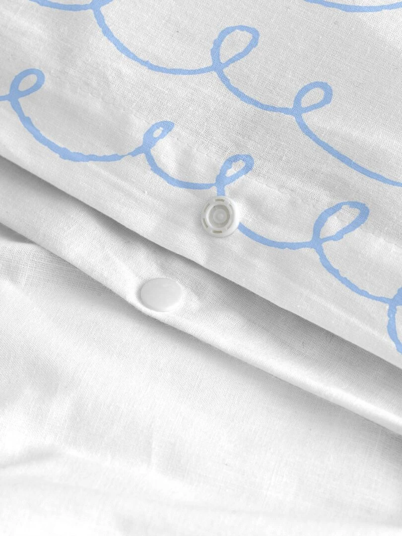 Parure housse de couette 2 pièces Navire "Happyfriday"   Blanc