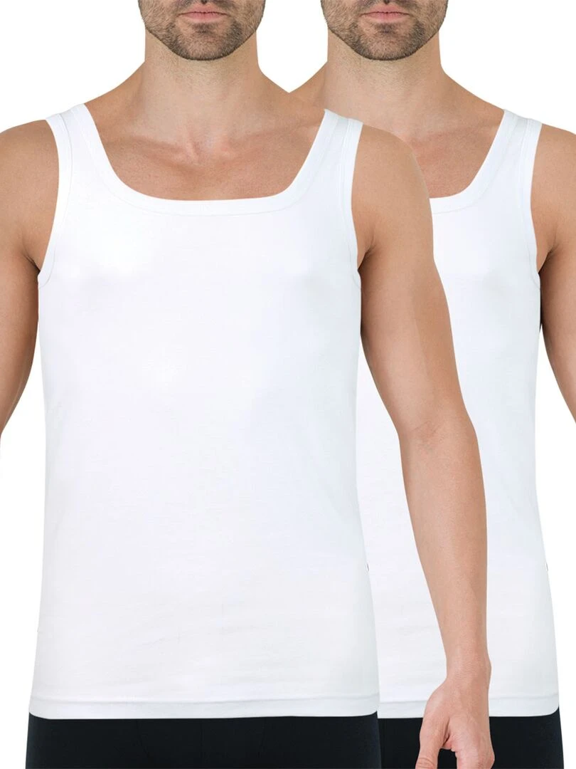 Lot de 2 débardeurs homme Eco Pack   Blanc