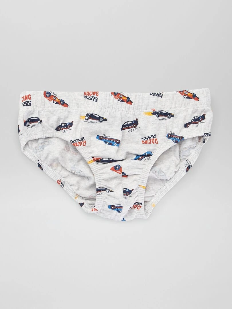 Lot de 5 slips en coton   Beige/bleu