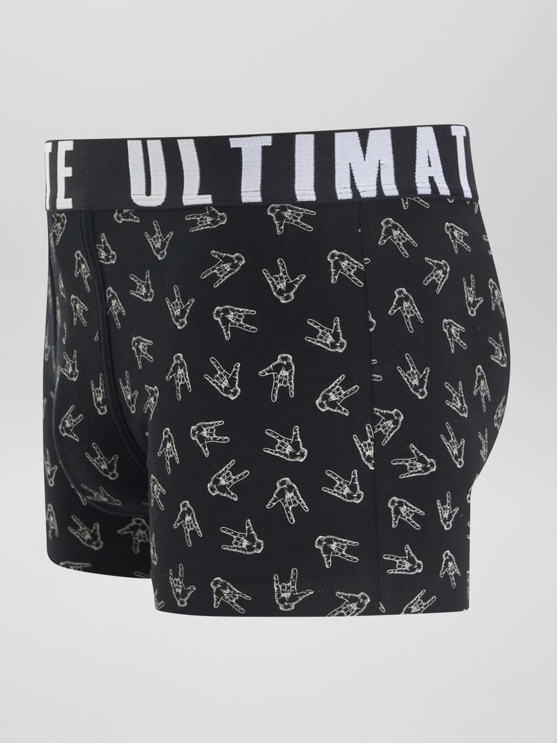 Lot de 3 boxers fantaisie   Noir/blanc