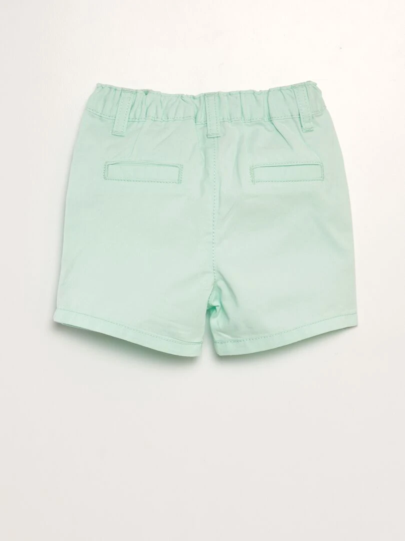 Short chino en twill Vert