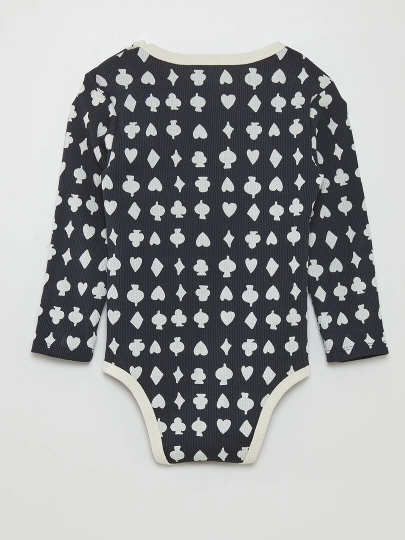 Body côtelé X Little Bad Wolf   Mixte   Noir/blanc