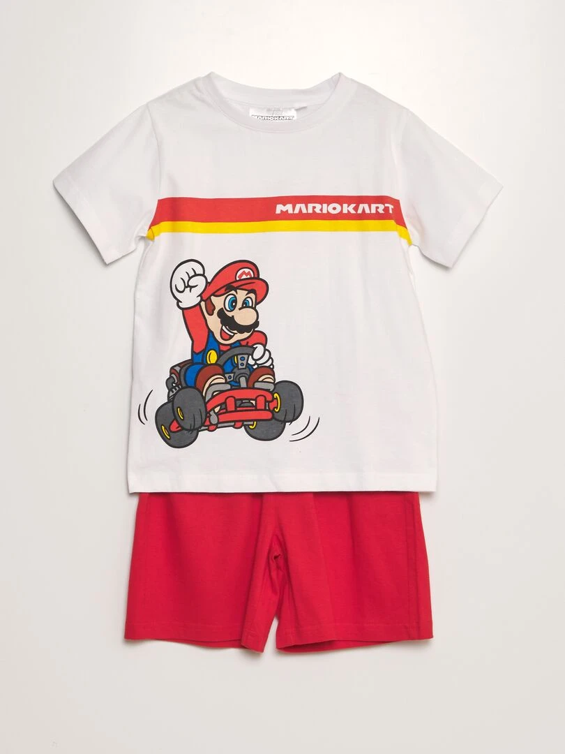 Pyjama court 'Mario Kart' Blanc