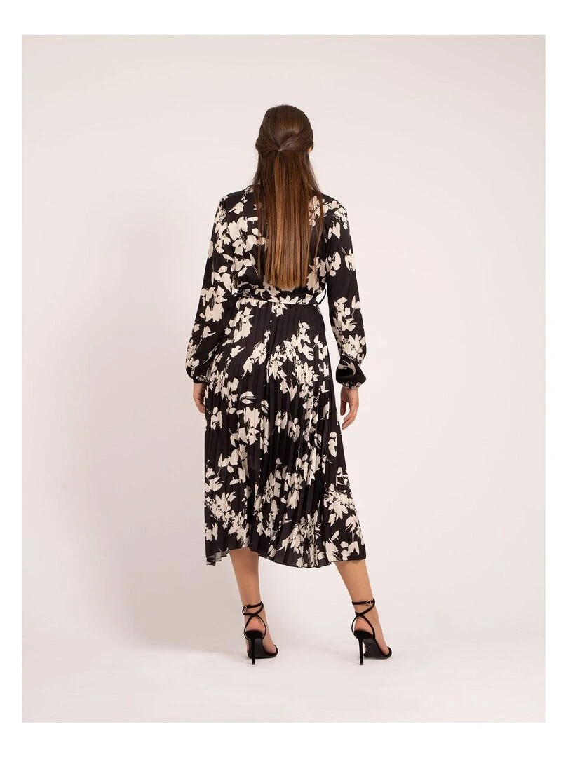 Robe longue motifs ICHELLE Noir