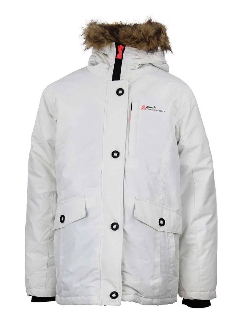 Parka de ski fille GALAVA PEAK MOUNTAIN Blanc