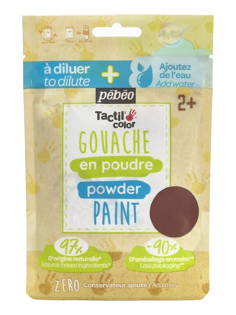 Gouache en poudre 100 g Marron N/A