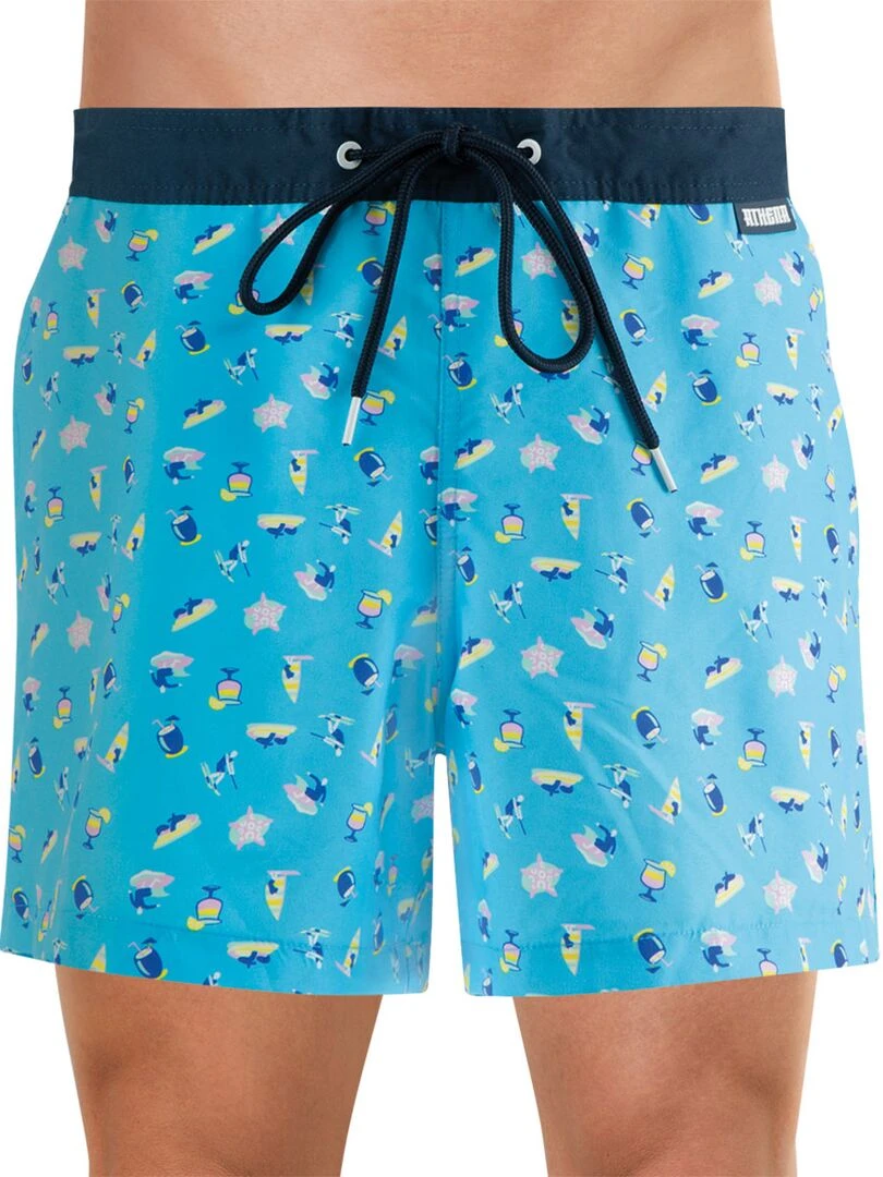 Bermuda de bain homme Waves Bleu turquoise