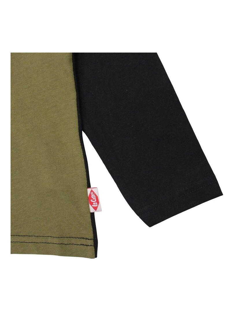 Lee Cooper   T shirt garçon imprimé logo en coton   Noir