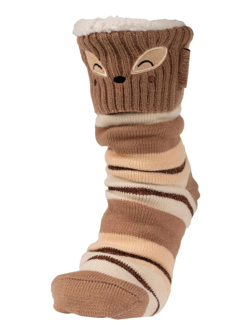 Chaussettes fourrées Femme Renard Multicolore