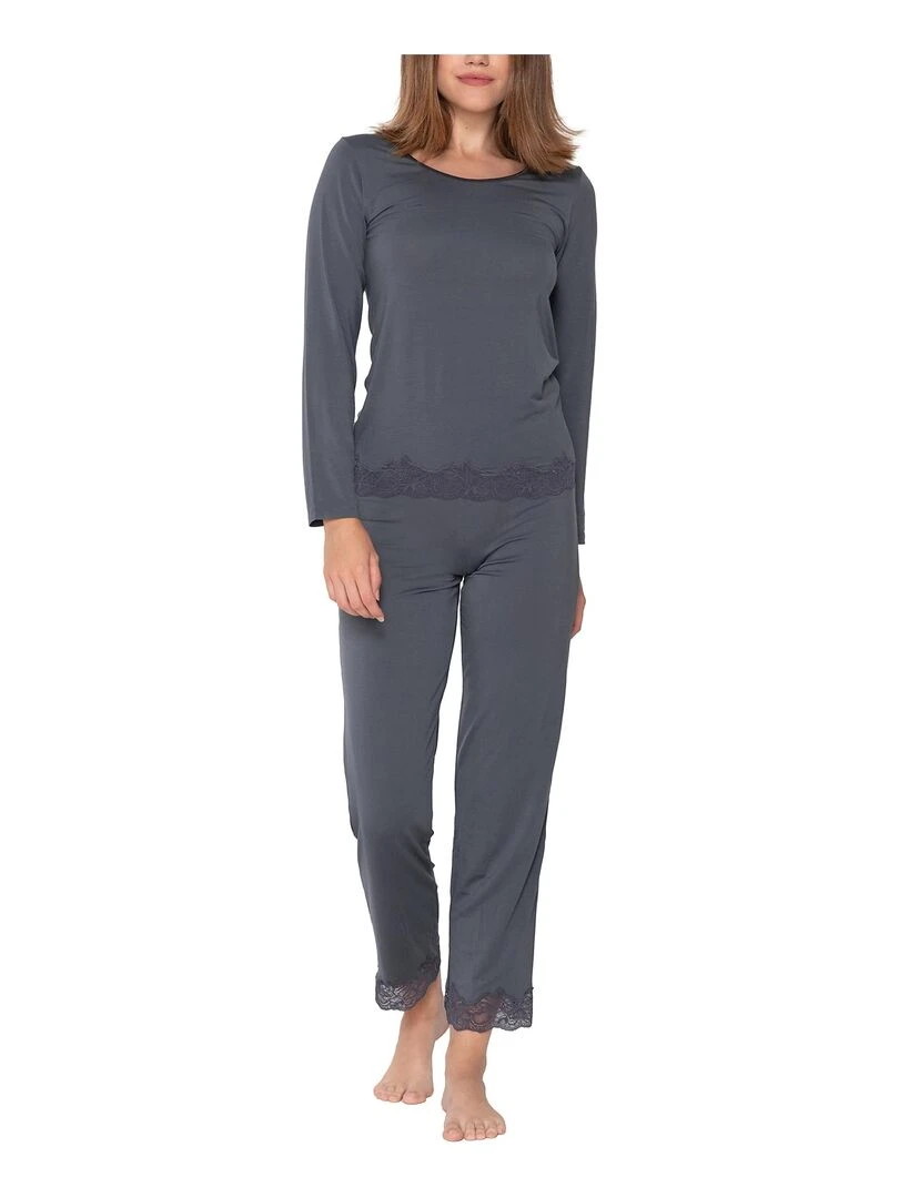 Top manches longues Micro Touch   Gris