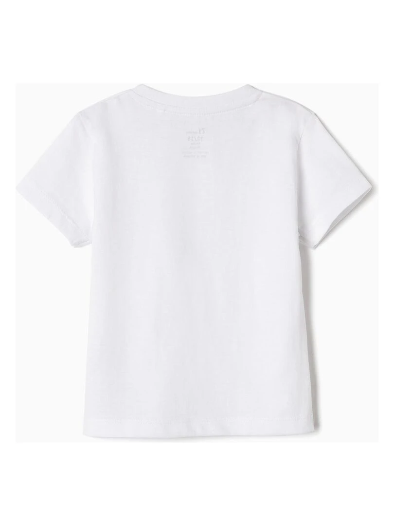 2 T shirts bébé garçon manches courtes   Blanc