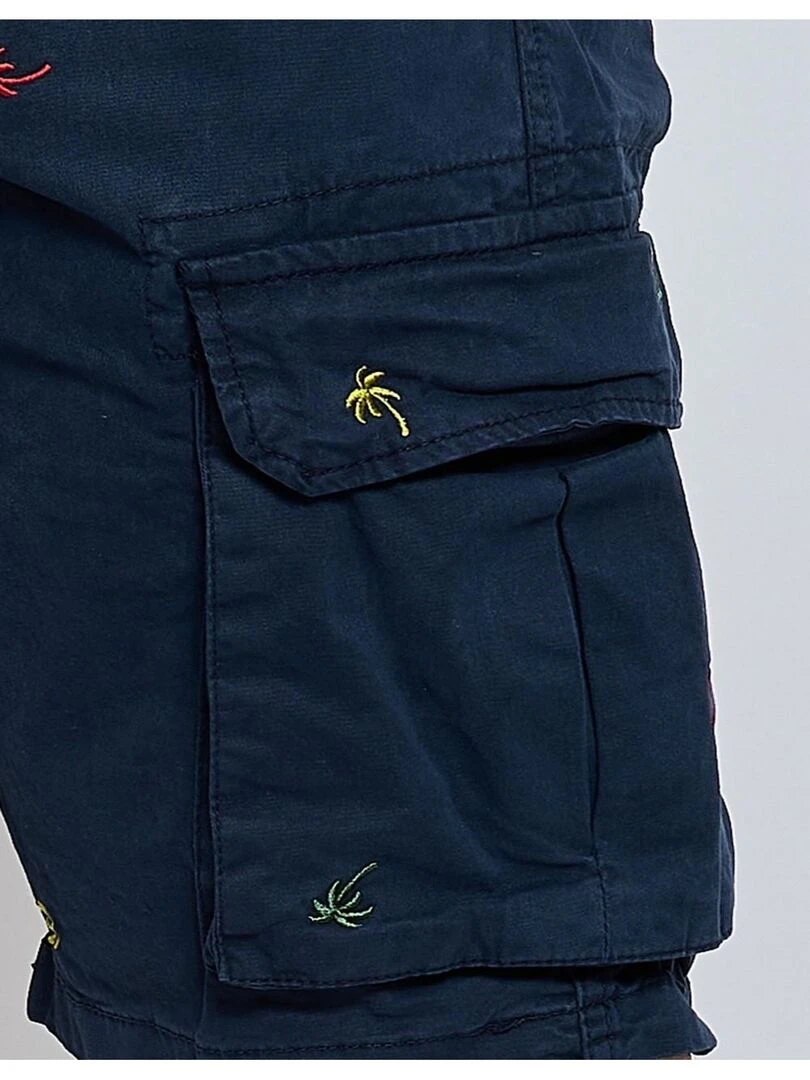 Short Cargo à motifs Kebello   Bleu marine
