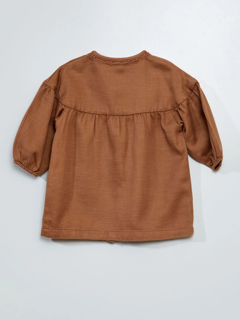 Robe en tencel   Marron