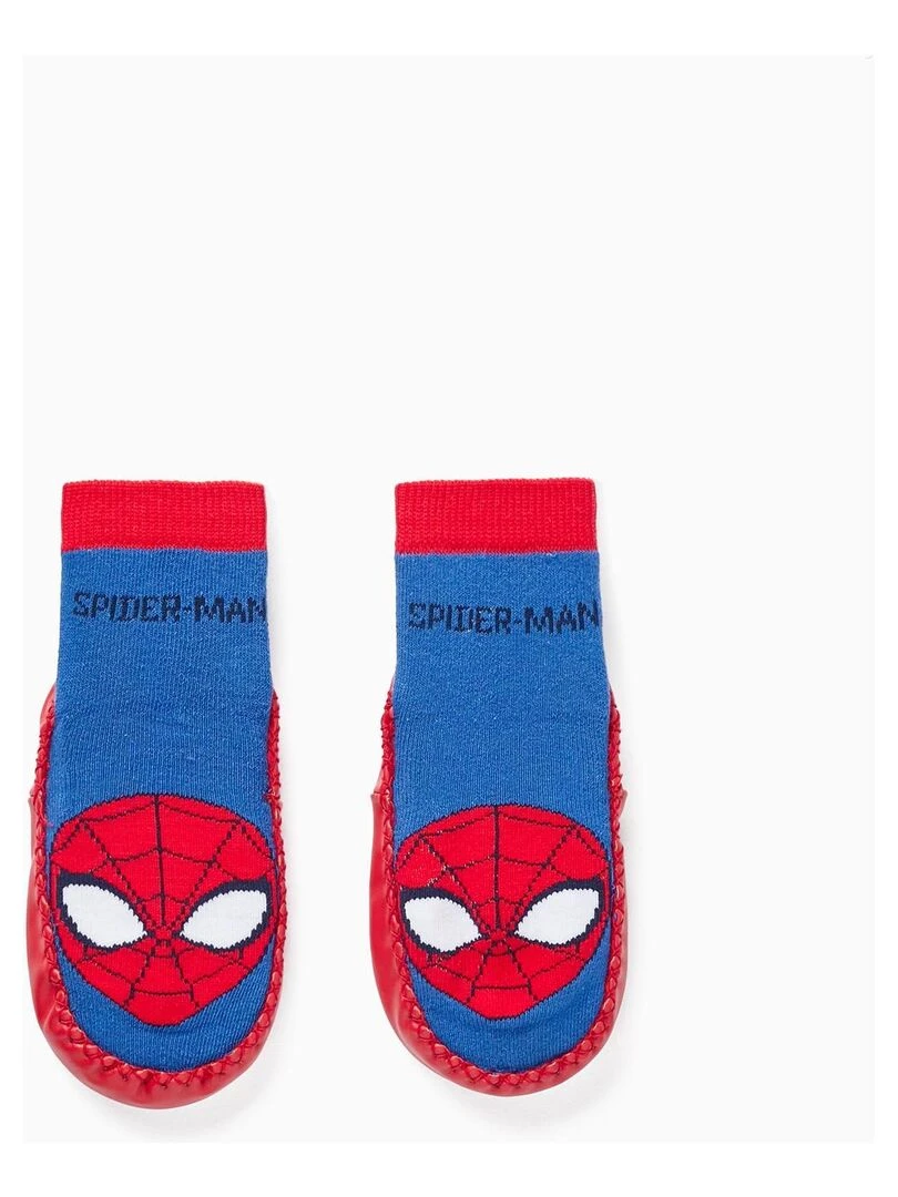Chaussons Chaussettes pour Garçon 'Homme Araignée' MARVEL SPIDERMAN Bleu