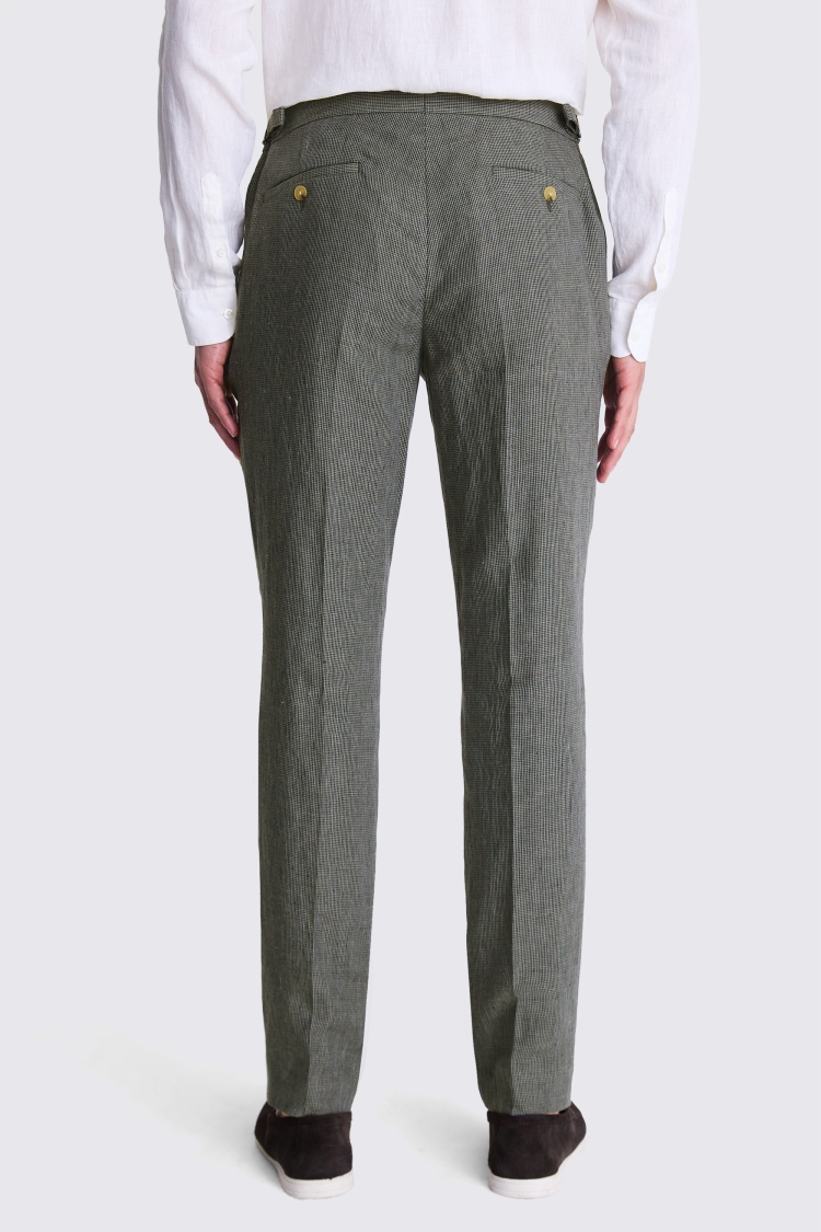 Italian Slim Fit Navy Check Trousers   Buy Online at Moss