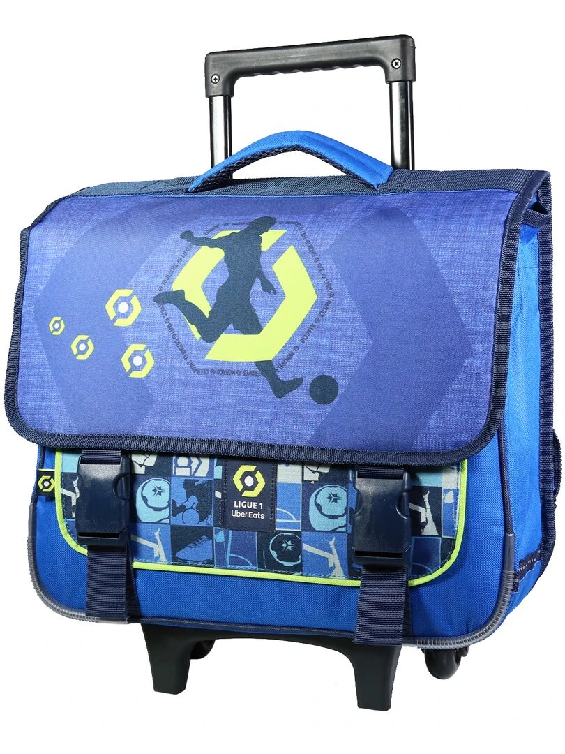 BAGTROTTER Cartable à roulettes 38 cm Ligue 1 Football Bleu Bleu