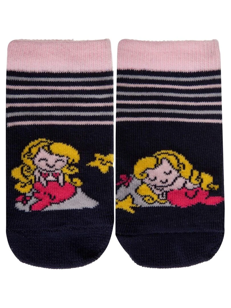 Chaussettes antidérapantes Sirène Rayures 19/26 Rose