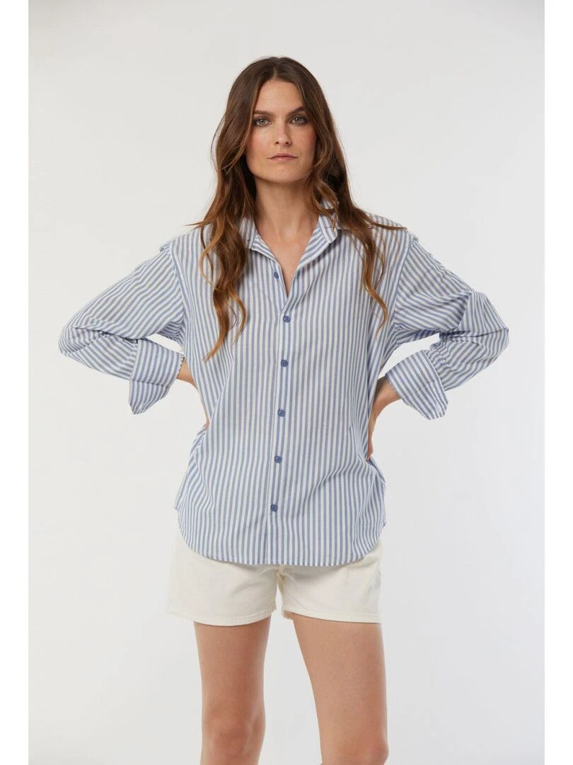 Lee Cooper Chemise manches longues coton loose DHIMMI Bleu